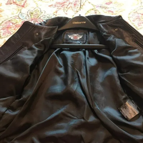 Women's Harley Davidson Leather Jacket Dark Purple​​​​​​​​ - Picture 7 of 9